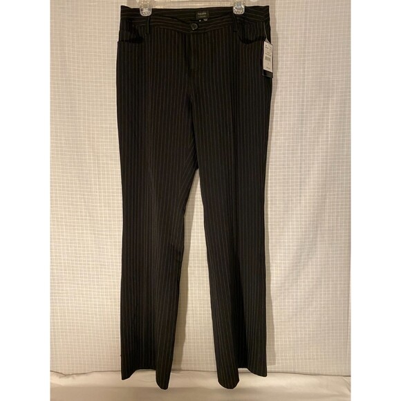 Nicole Pants - Nicole by Nicole Miller Black Pin Stripe Pants Size 10 NWT